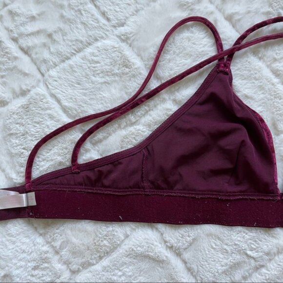 Victoria's Secret PINK | Red Velvet Unlined Strappy Bralette | Size Small - Picture 10 of 12